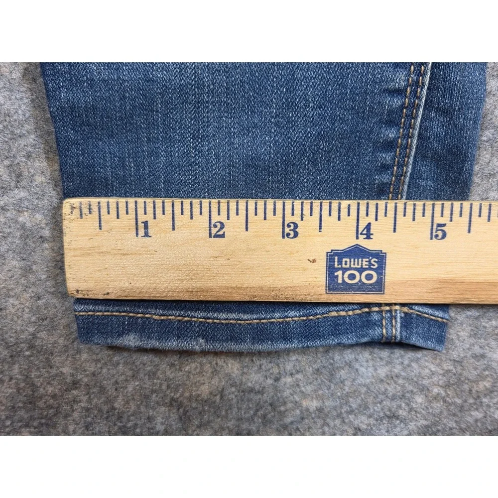 Y2K Mudd FLX Stretch Low Rise Skinny Jeans Medium Wash Distressed Denim Womens 5 - Picture 9 of 15